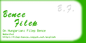 bence filep business card